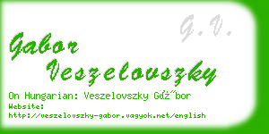 gabor veszelovszky business card
